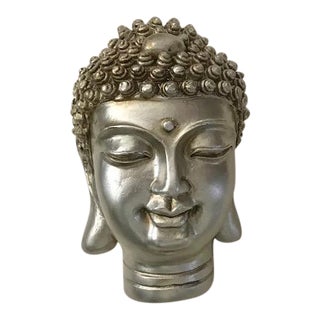 Silver Color Buddha Head For Sale