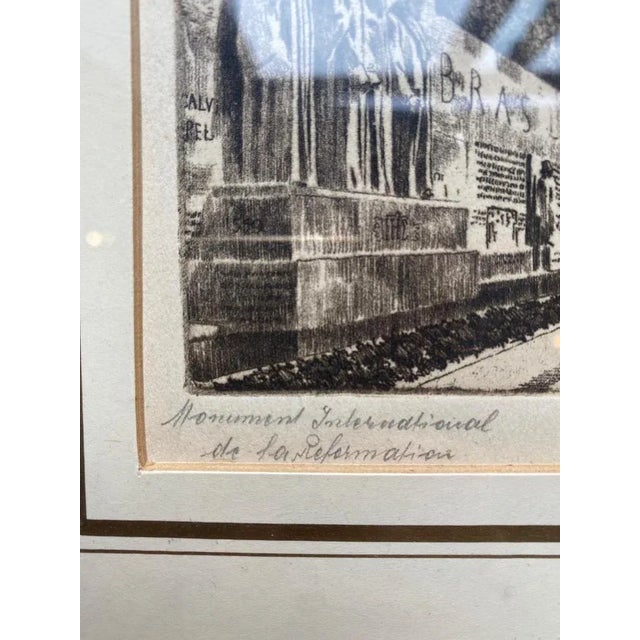 C. Bernier, International Monument of the Reformation, Geneva, 1800s, Etching For Sale - Image 5 of 8