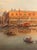 Antique Oil on Canvas Painting of a Venetian Harbor For Sale - Image 4 of 8