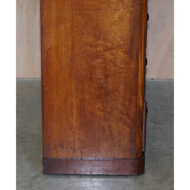 Antique Victorian Flamed Mahogany Two Over Four Chest of Drawers For Sale - Image 11 of 18