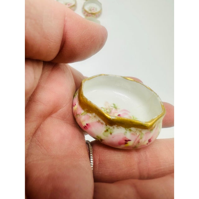 American Antique Hand Painted Salts For Sale - Image 3 of 5