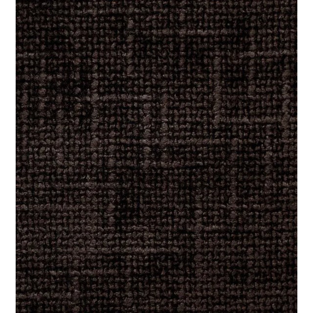 The House of Scalamandré Rivoli Chenille Fabric, Deep Brown For Sale