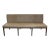 Modern Channeled Taupe Vintage Style Leather Dining Bench For Sale