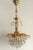 Brass and Crystal Ball 4-Light Chandelier, 1980s For Sale - Image 9 of 15