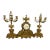 19th Century French Napoleon III Ormolu Table/Mantle Clock With Candelabras - 3 Piece Set For Sale