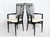 Vintage Postmodern Black Lacquer Dining Armchairs - A Pair For Sale - Image 9 of 11