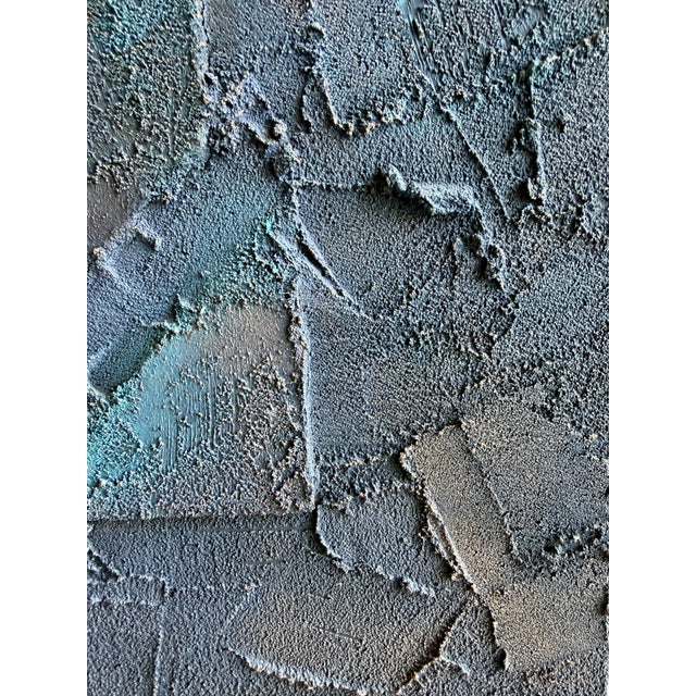 Large Brutalist Stephen Charles De Santo Mixed Media Textured Abstract Painting Framed For Sale In Las Vegas - Image 6 of 14