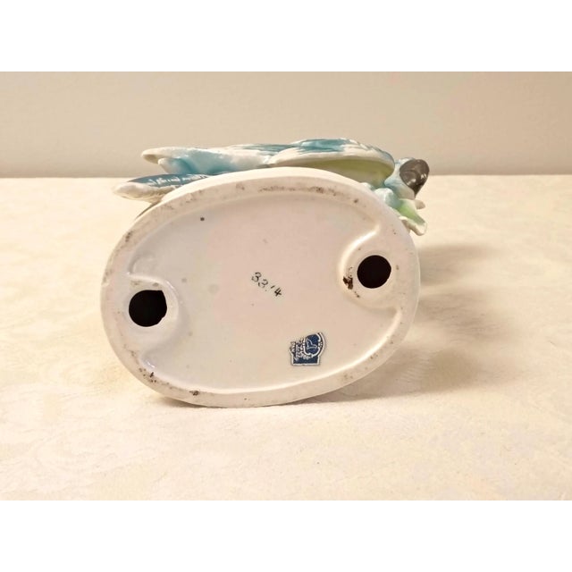 Blue and White Royal Sealy Porcelain Parrot Figurine Old Florida Chinoserie Style For Sale In Savannah - Image 6 of 10