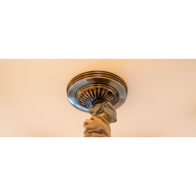 Age: Approx 30 years old Details: Ornate metal frame “Antique” silver finish Heavy purple crystal prisms Unmarked as to...