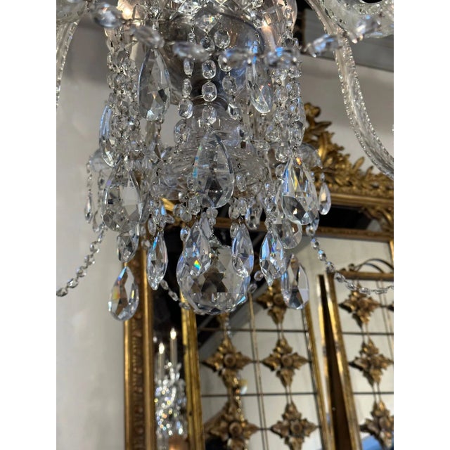 Glass English Waterford Chandelier For Sale - Image 7 of 10