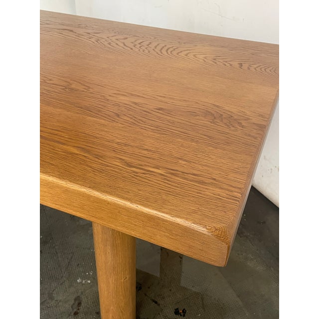 Brutalist 1970s Solid Oak Dining Table For Sale - Image 3 of 8