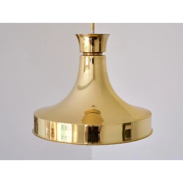 1960s Swedish Modern Pendant Light in Brass by Fagerhults Belysning, 1960s For Sale - Image 5 of 11