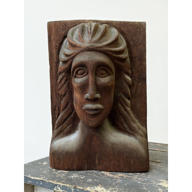 Vintage Expressive Hand-Carved Bust, Circa 1970s For Sale In New York - Image 6 of 16