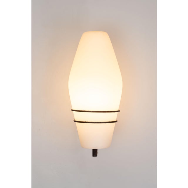 Large Outdoor Lamp in Metal and Opal Glass For Sale - Image 6 of 13