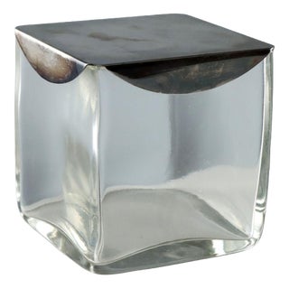 Glass and Metal Box by Lino Sabattini For Sale