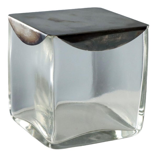 Glass and Metal Box by Lino Sabattini For Sale