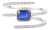 14k Gold East West Blue Sapphire & Diamond Spiral Cocktail Ring Size 6.5 For Sale
