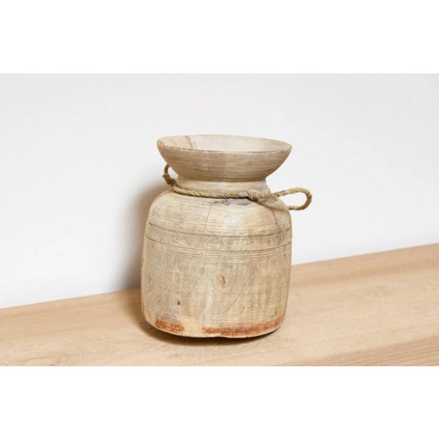 Tribal Wooden Antique Pot-Dhani For Sale - Image 4 of 8
