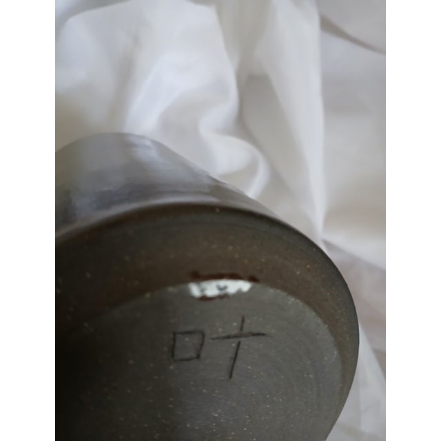 Vintage Japanese Wood Fired Bottle Vase From the Kano Family Studio. For Sale - Image 9 of 12