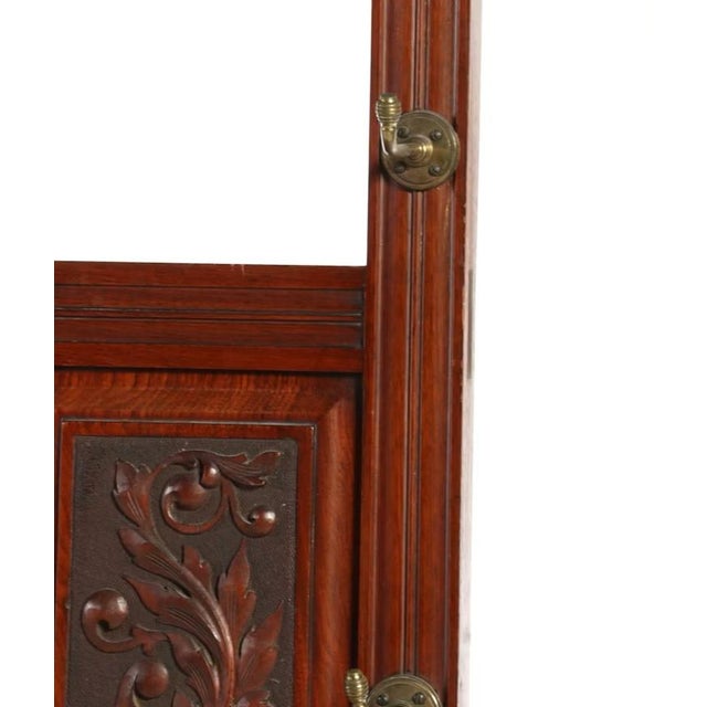 Traditional Late 19th Century Edwardian Mahogany Mirrored Hall Tree / Stand For Sale - Image 3 of 9