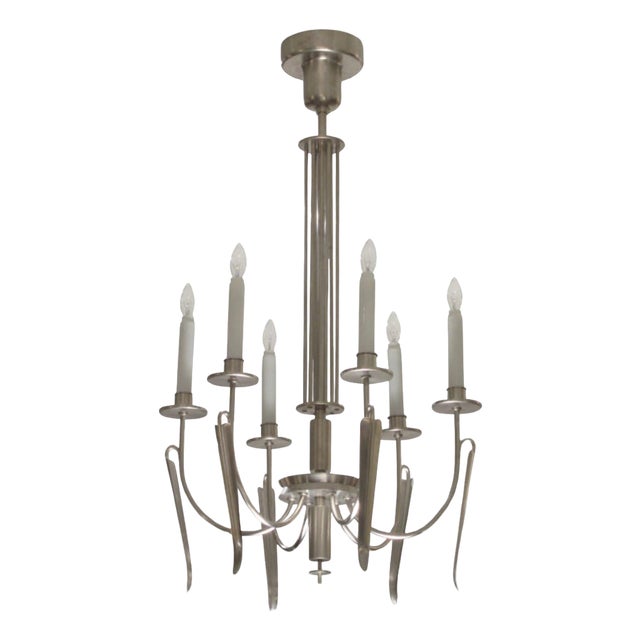 Art Deco Period Eight Arm Chandelier Germany circa 1930 For Sale