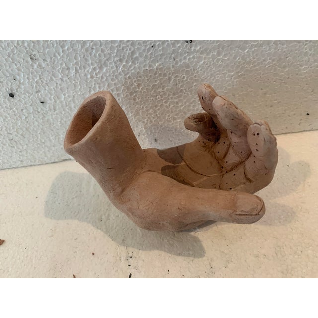 Ceramic Terracotta Hand Sculpture from J. Gallart For Sale - Image 7 of 9