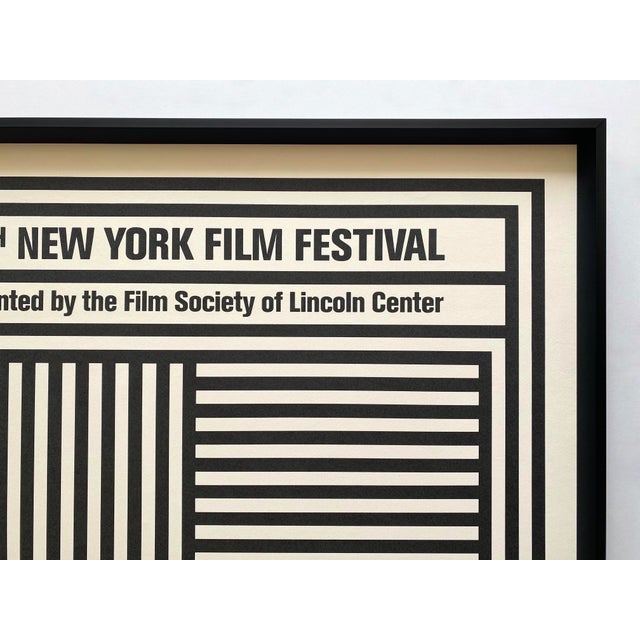 Sol LeWitt Vintage 1987 Modernist Silkscreen Print Framed Extra Large Twenty-Fifth New York Film Festival Poster For Sale - Image 11 of 18