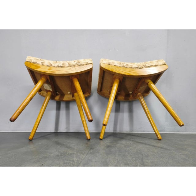 Mid-Century Modern Maple Ottomans, Czechoslovakia, 1960s, Set of 2 For Sale - Image 12 of 13
