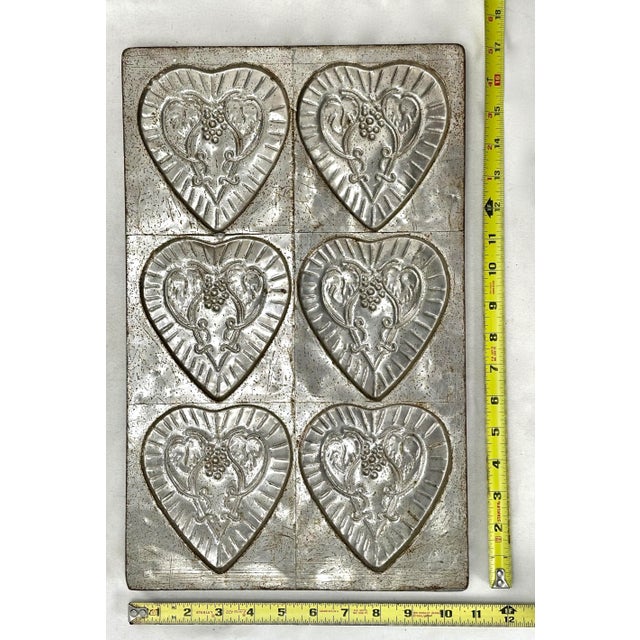 Large 17 Inches Tall Vintage Metal Sweetheart - Valentine Chocolate Factory Mold - Circa Early 20th Century For Sale - Image 12 of 12