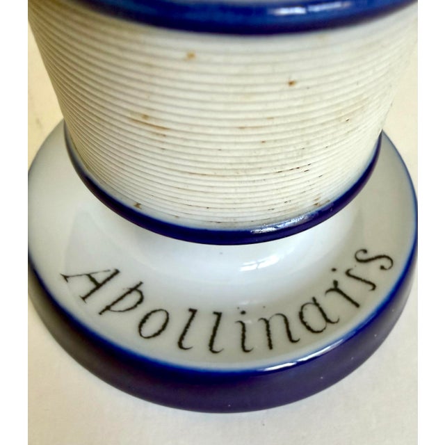 Antique Apollinaris Porcelain Advertising Match Striker & Holder For Sale - Image 4 of 8
