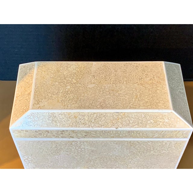 Lacquered Shell and Bone Tapered Sarcophagus Box, by Maitland- Smith For Sale In West Palm - Image 6 of 12