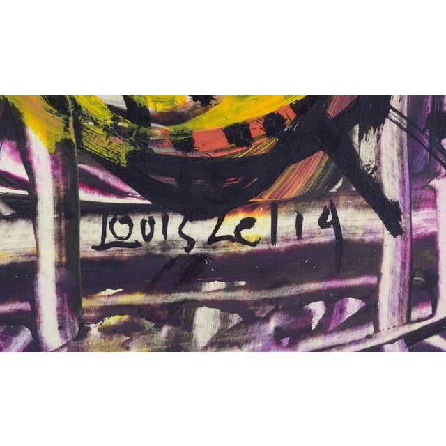 1960s Louis Zelig, Abstract Composition, Oil on Panel For Sale - Image 5 of 8