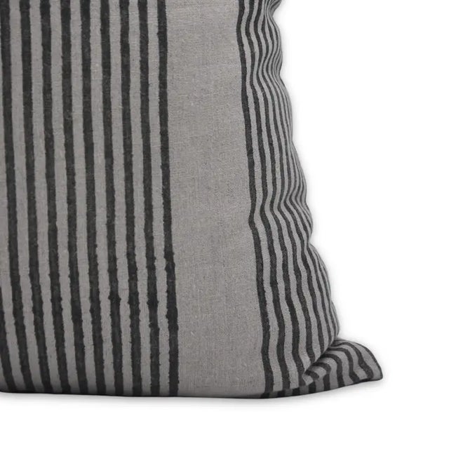 Fabdivine Artisan Block Print Throw Pillow Cover 14x14 Inch Pure Linen- Saat Samunder For Sale - Image 4 of 4