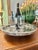 English 1960’s “Spring Flowers” Wm. Rogers & Son Silver Plate Gallery Tray Lazy Susan For Sale - Image 3 of 12