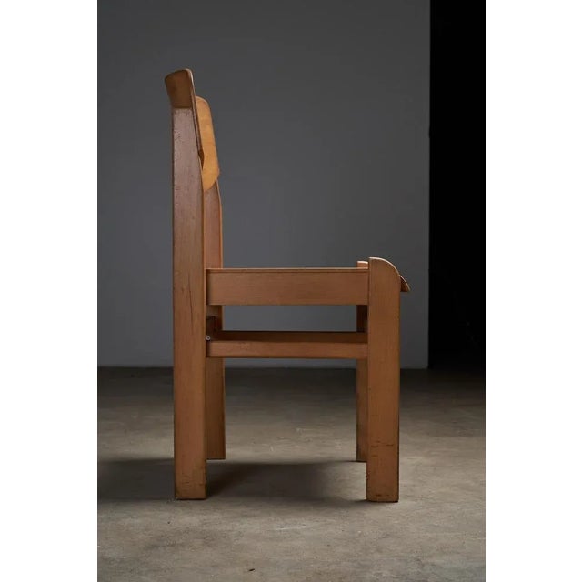 Vintage Brutalist Wooden Chair, 1970s For Sale - Image 6 of 11