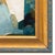 2020s Blue and Green Abstract Oil Painting in Vintage Frame For Sale - Image 5 of 6