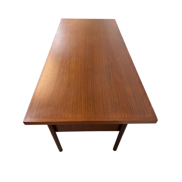 Mid-Century Danish Modern Teak Executive's Desk - Refinished! For Sale - Image 10 of 13