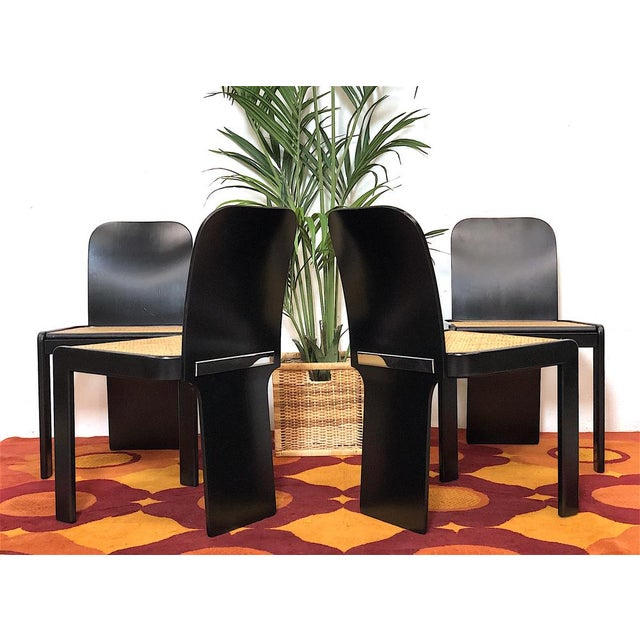 1970s Vintage Italian Desk Chairs by Pierluigi Molinari by Pozzi, 1970s, Set of 4 For Sale - Image 5 of 18