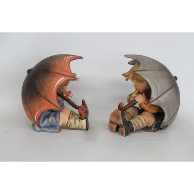 Goebel W Germany Hummel Large Figurines Pair of 2 Umbrella Girl and Boy 5207b For Sale - Image 11 of 16