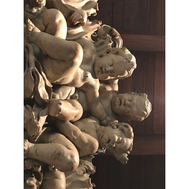 Wood Late 17th Century Continental Baroque Carved Wood Picture Frame Probably Flemish For Sale - Image 7 of 14