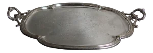 Silver Metal Serving Tray