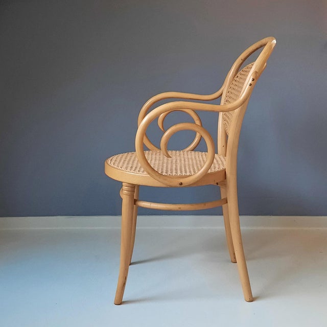 Chair No. 11 is depicted in both the Thonet catalogue of 1886 and 1906. Produced in a former after World War II...