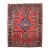 Mini Red Blue Persian Sarouk Rug no. j4179 For Sale