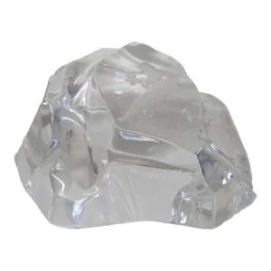 Val Saint Lambert Crystal Art Glass Engraved Woman Rock Shape Paperweight