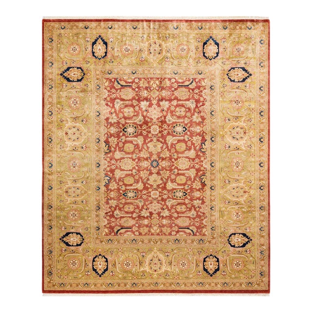 Mogul, One-of-a-Kind Hand-Knotted Area Rug in Orange, 8' 4" x 9' 9" For Sale