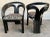 Curvy Black Rattan Chairs- Pair For Sale - Image 10 of 10