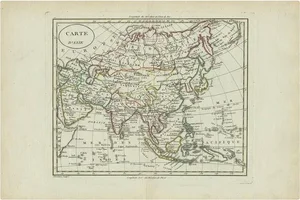 Antique Map of Asia by A. Blondeau, 1800