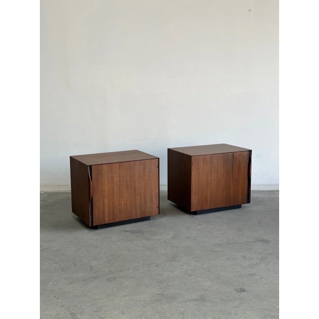 Mid-Century Modern 1970s Nightstands by Glenn of California-Pair, Attributed For Sale - Image 3 of 12