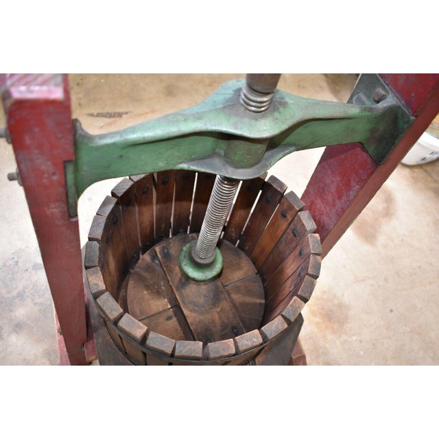 Antique Primitive Red & Green Grape, Wine Fruit Press Chairish