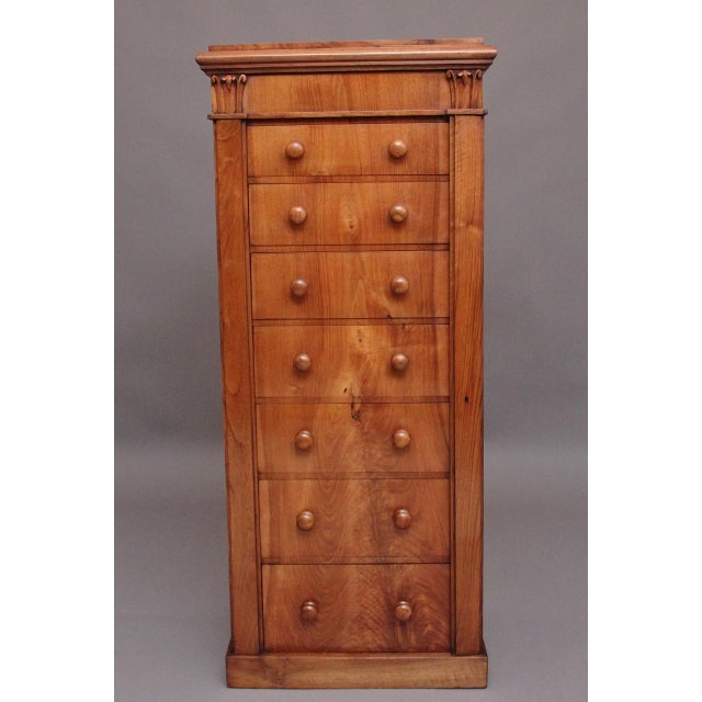 Regency Walnut Wellington Chest, 1830s For Sale - Image 15 of 15